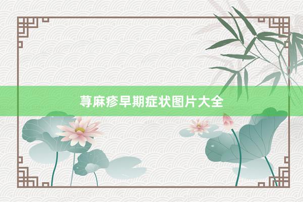 荨麻疹早期症状图片大全
